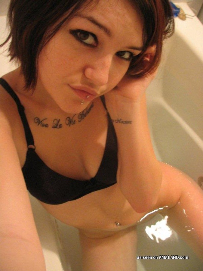 Collection of two sexy emo girlfriends camwhoring at home #67623739