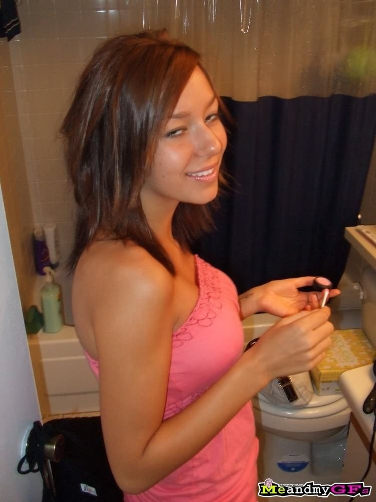 Amateur girlfriend undressing and in the bathroom #67169220