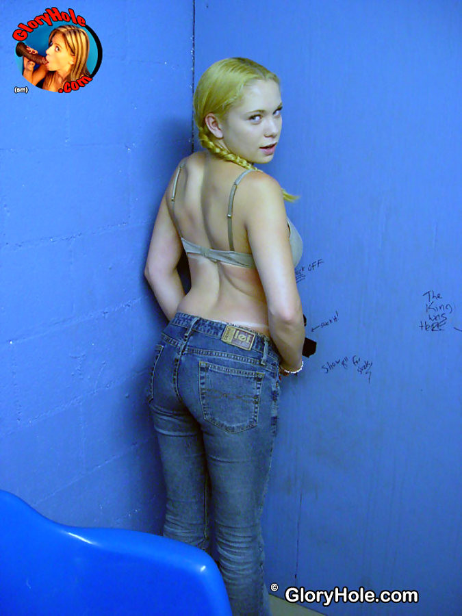 Pigtailed Krissy Kay giving head at a GloryHole #71656186