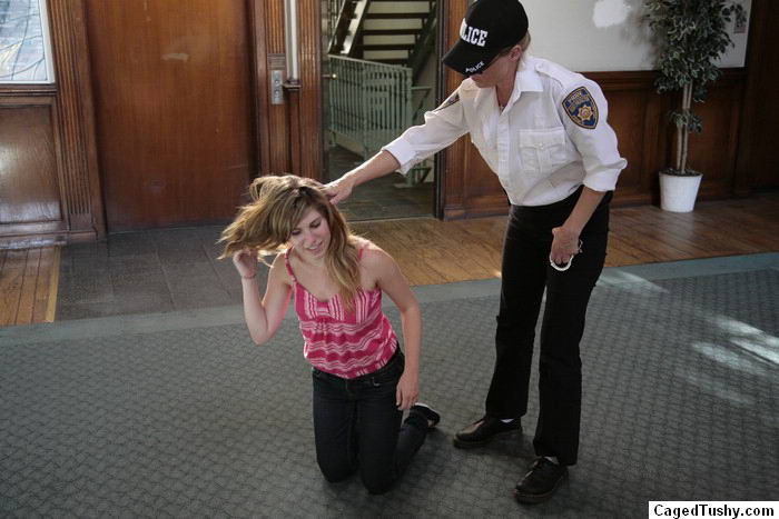 Lesbian policewoman seducing lovely girl #72878899