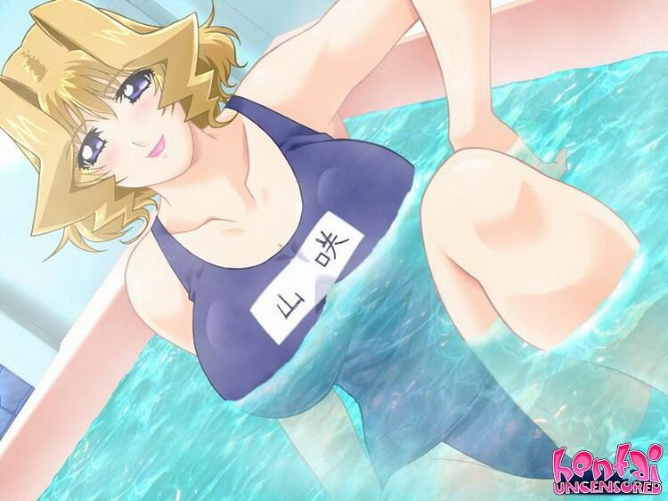 Heißes blondes Anime-Mädchen in Strumpfhosen zeigt ihren Arsch
 #69611810