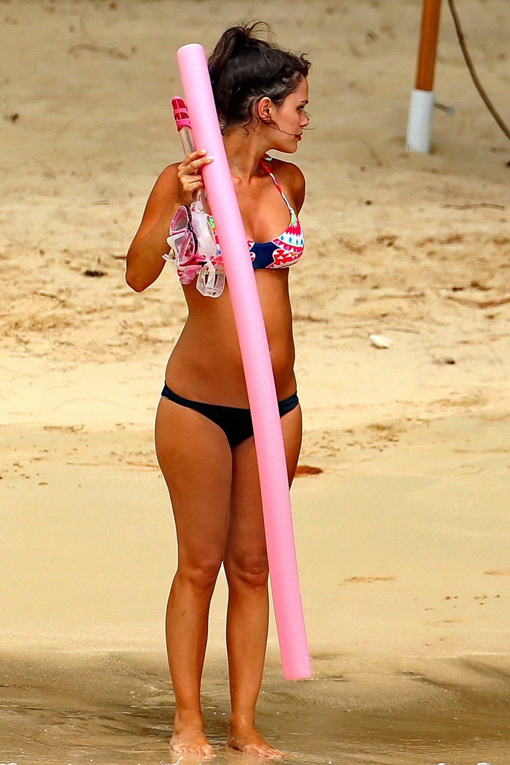 Rachel Bilson showing off her pregnant bikini body on a beach in Barbados #75193943