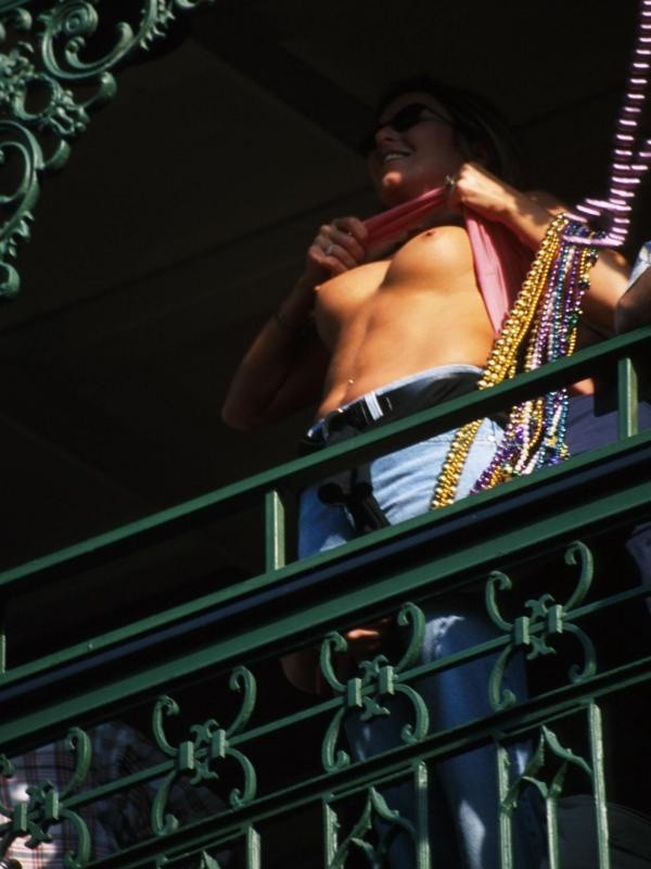 Hot and drunk mardigras hotties gets photographed while flashing tits #76396993