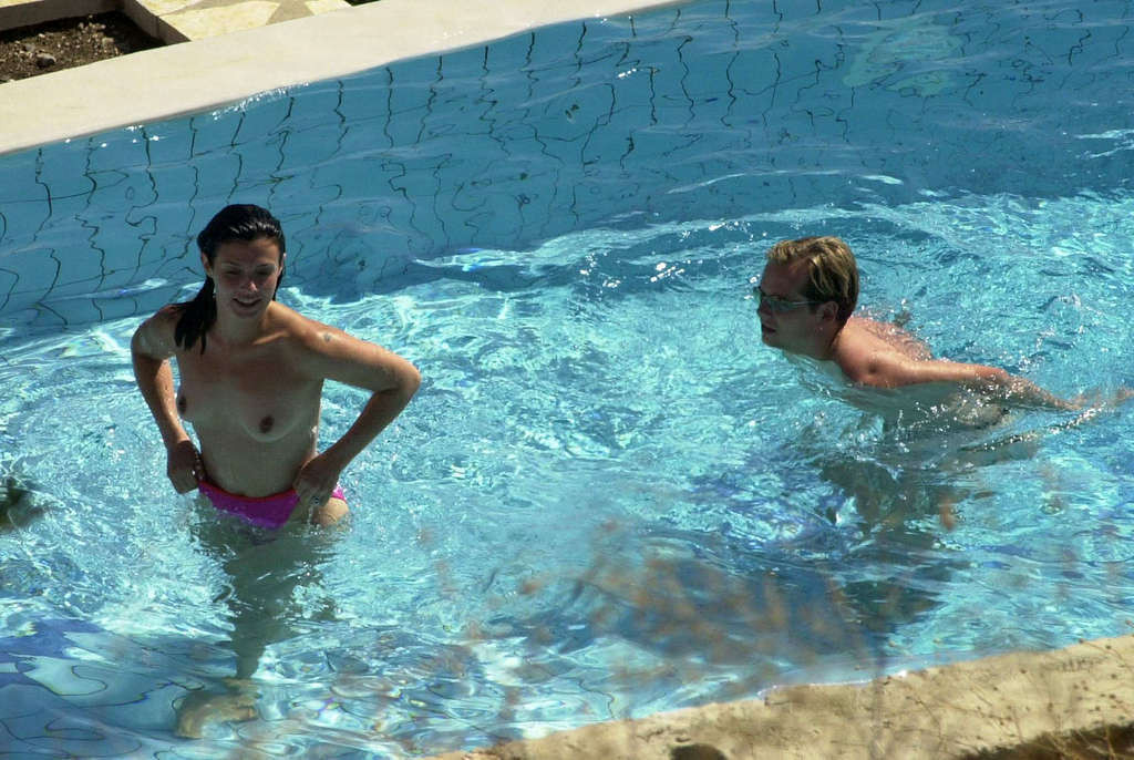 Kym Marsh exposing her huge boobs on pool paparazzi pictures #75343609