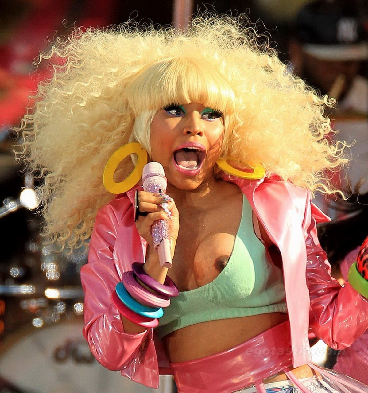 Nicki Minaj nipple slip on Good Morning America show #75293325