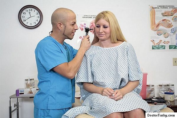 Adorable big tits blonde visit gyno doctor and give him a blowjo #76576993