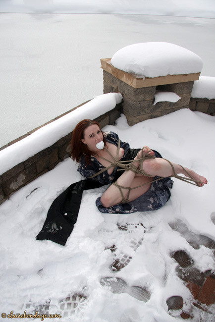 Claire Adams tied and abandoned in the snow #72115896