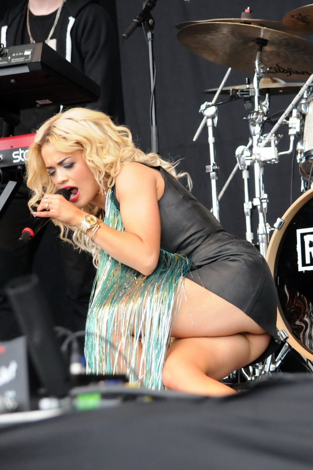 Rita Ora upskirt while performing at 'T in the Park #75257705