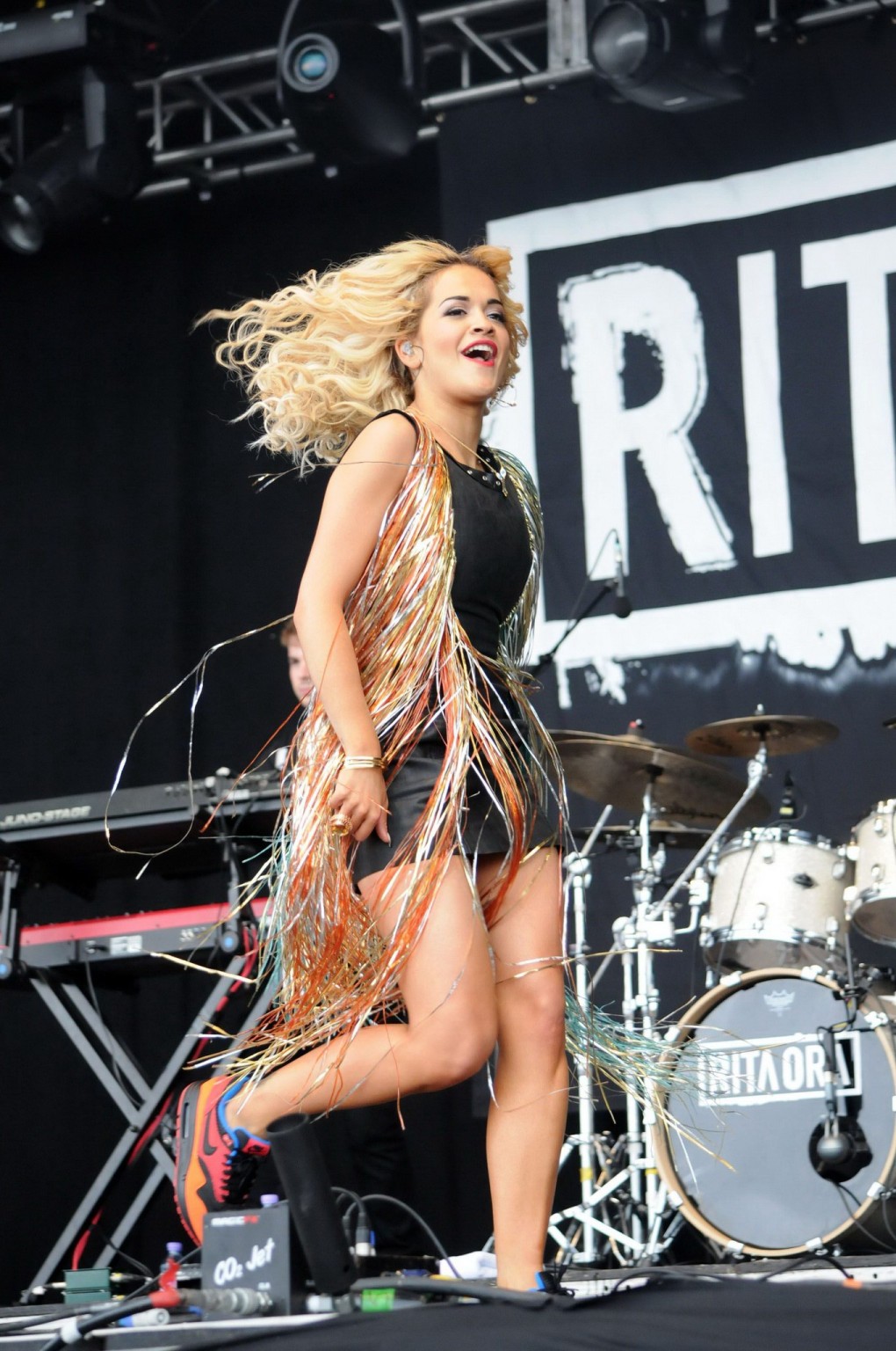 Rita Ora upskirt while performing at 'T in the Park #75257722