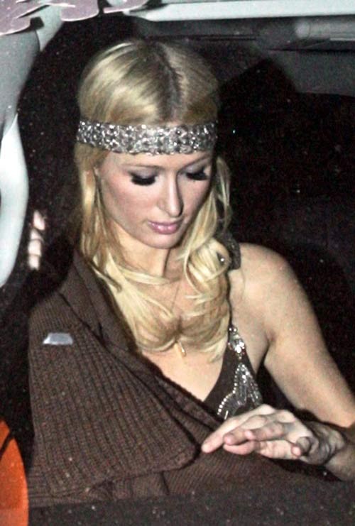 Paris Hilton showing her nice legs in stockings #75406352