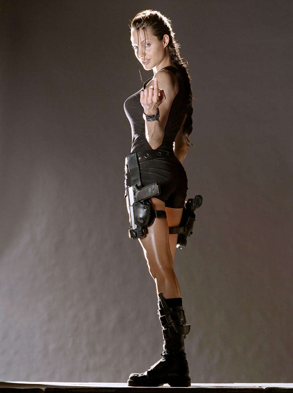 Angelina Jolie look sexy like Lara Croft and showing tits #75349760