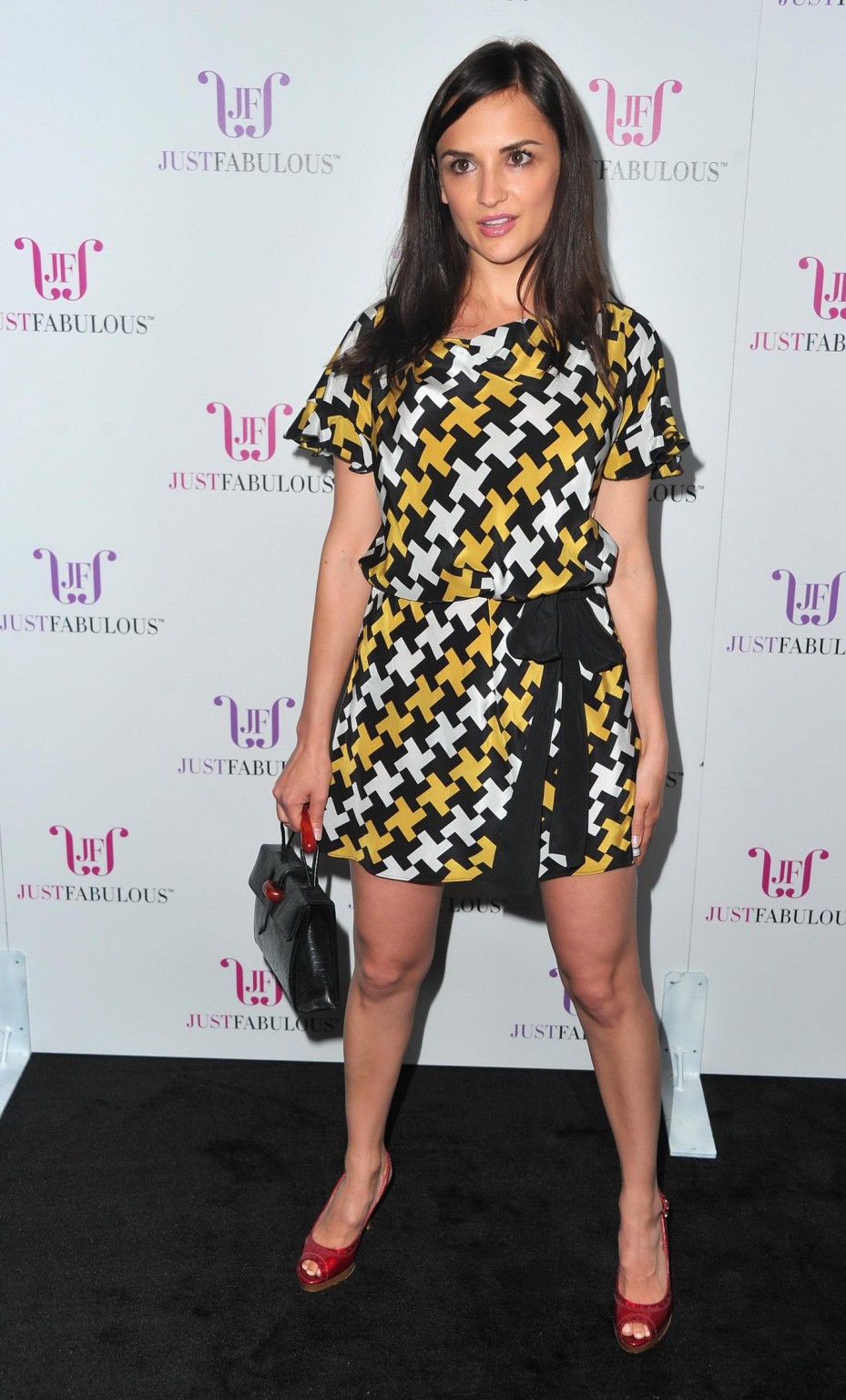 Rachael Leigh Cook leggy wearing mini dress at JustFabulous launch party in West #75309226