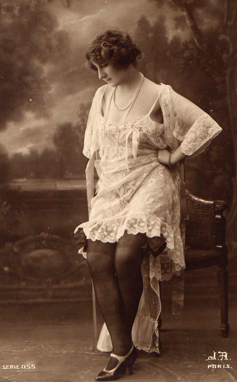 Vintage girls showing their sexy boobs in the past #75595527