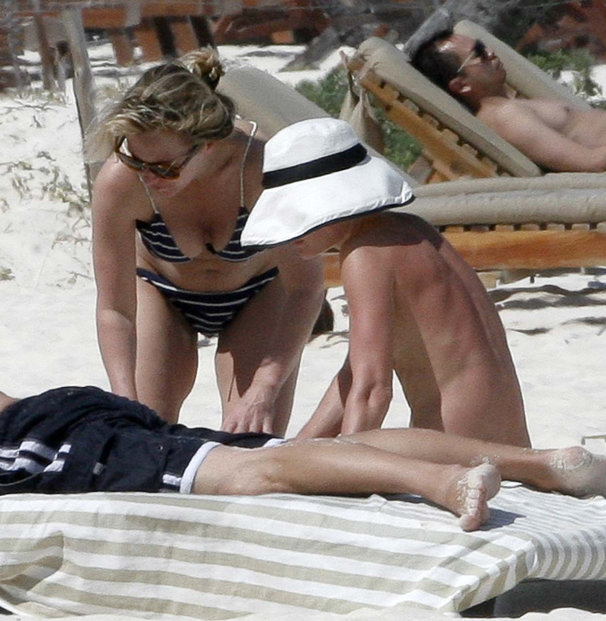 Kate Bosworth enjoying on beach in topless and exposing her sexy bikini body #75308790