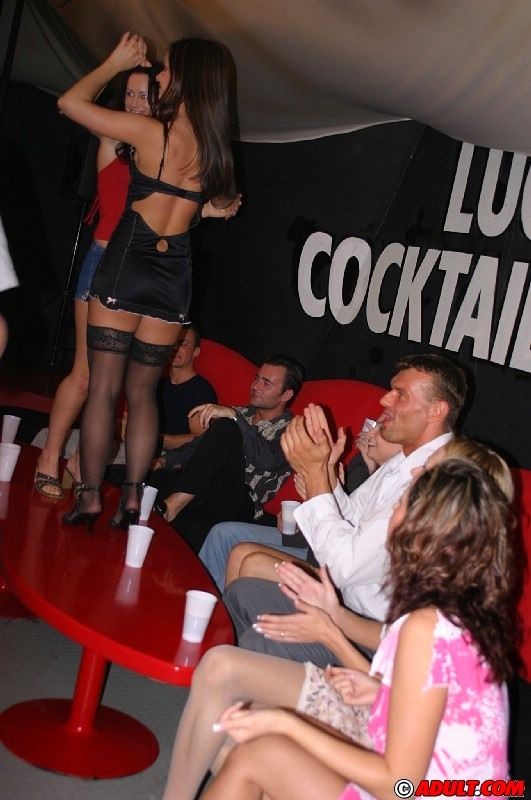 Strip club VIP room harcore orgy sex paty with drunk babes #76874987