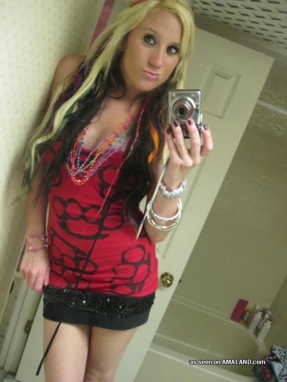 Compilation of an amateur punk chick posing for the cam #75702569