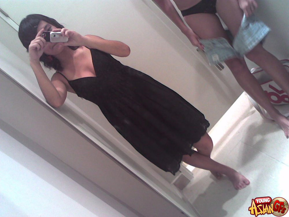 Asian teen girlfriends posing for cell pics #69919439