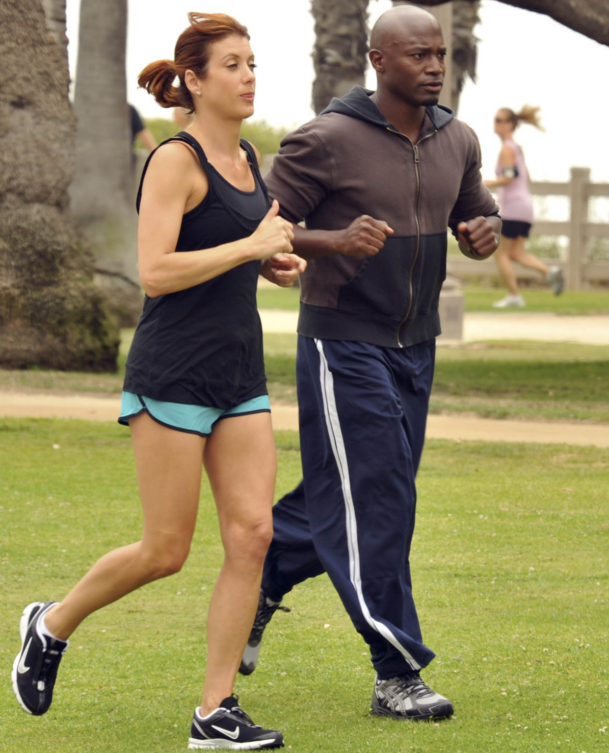 Kate Walsh leggy wearing workout gear on the set of 'Private Practice' in Santa  #75336175