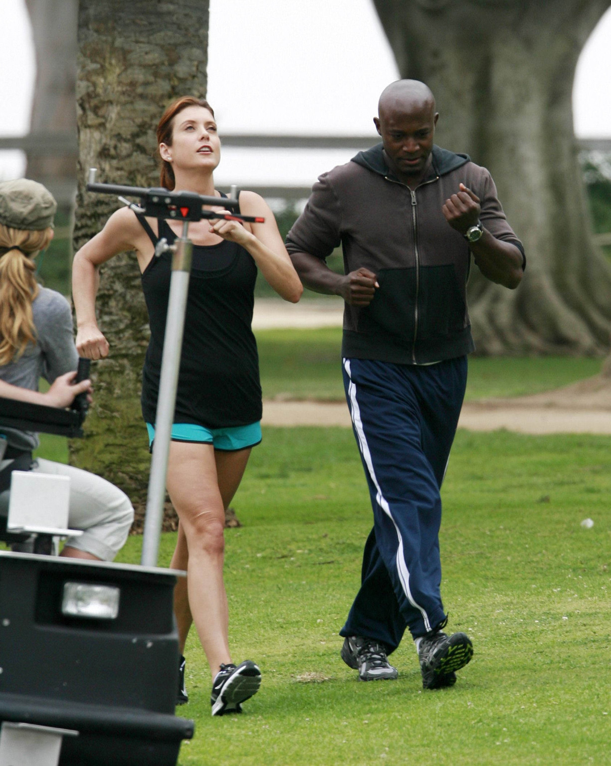 Kate Walsh leggy wearing workout gear on the set of 'Private Practice' in Santa  #75336370