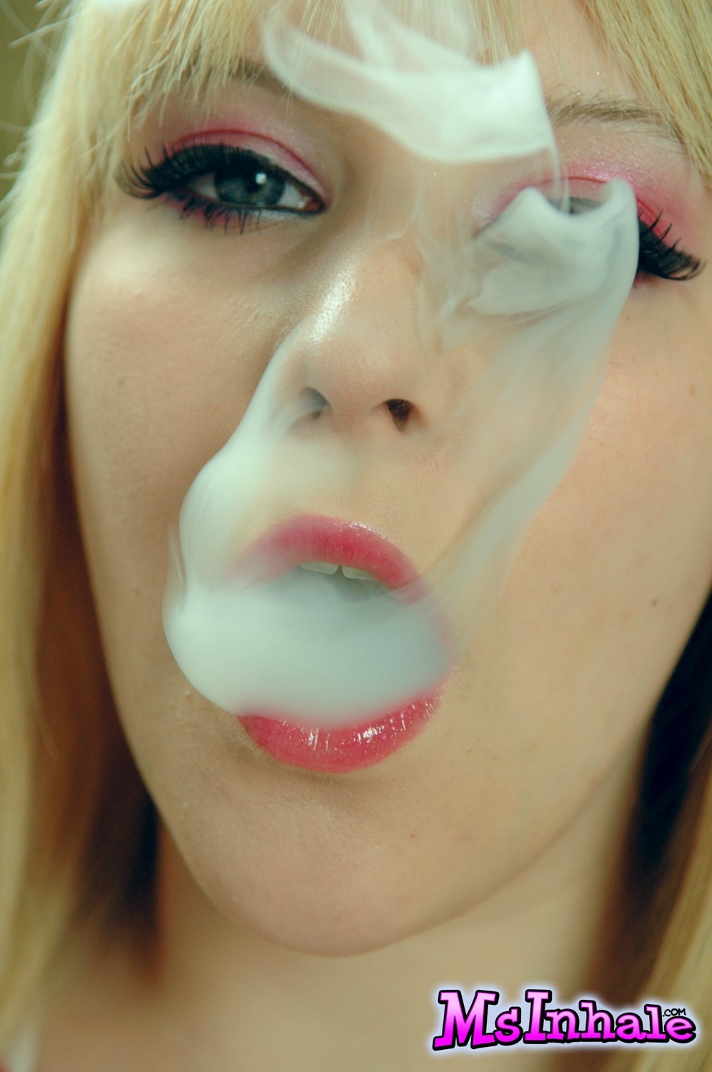 Cute blonde slut MsInhale loves smoking cigarettes while you wat #70261751
