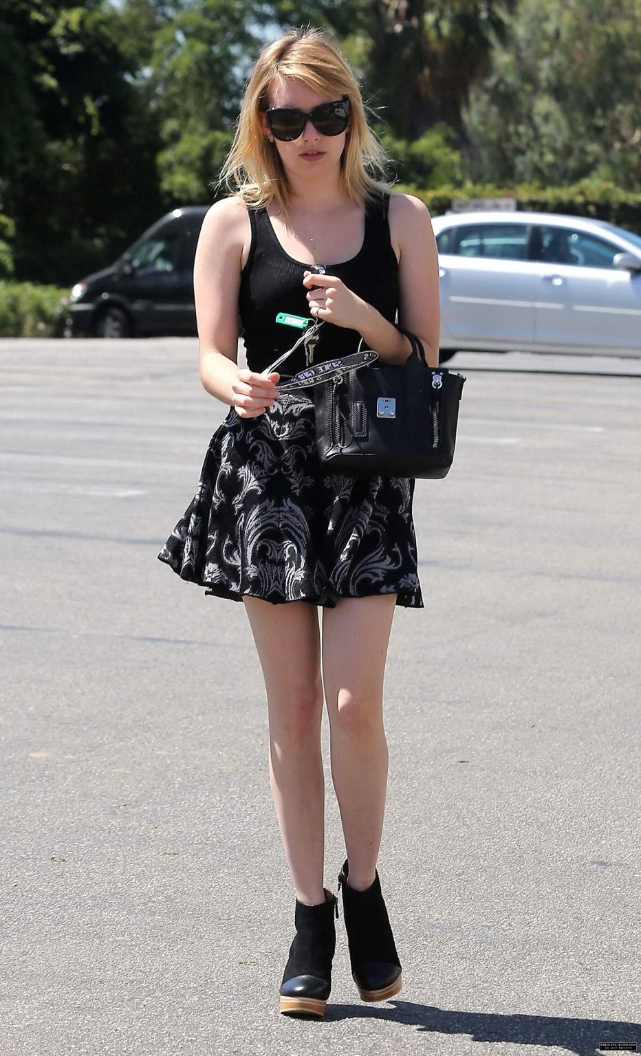 Emma Roberts leggy  see through to bra while out for breakfast at Oaks Gourmet i #75253797