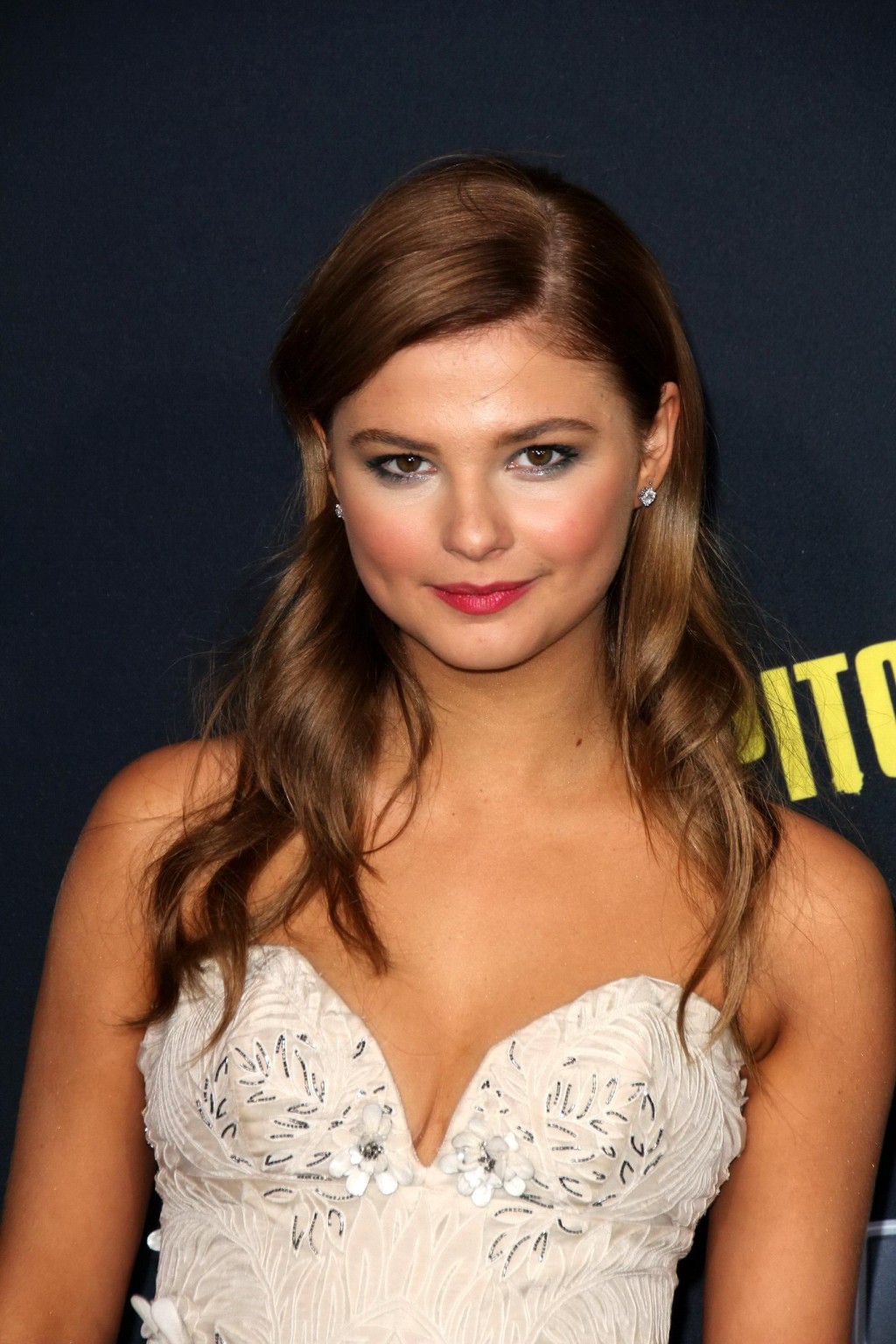 Stefanie Scott shows huge cleavage wearing a strapless dress at the Pitch Perfec #75164351