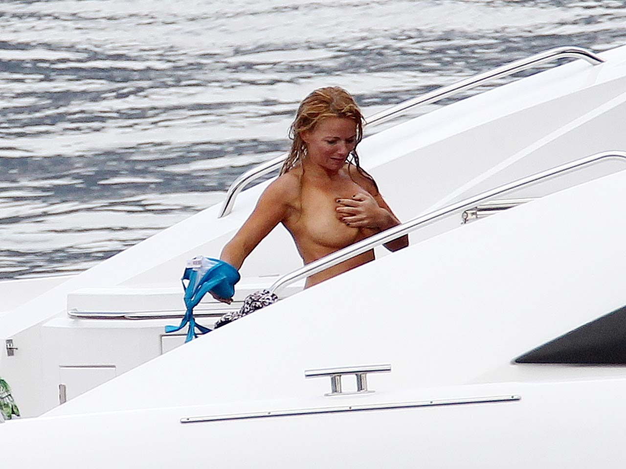 Geri Halliwell fucking sexy and hot bikini and topless paparazzi photos #75299509