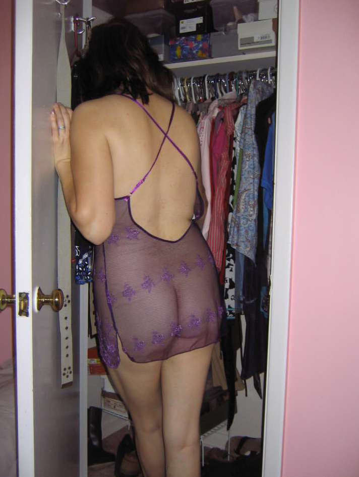 Pictures of a sultry MILF in her purple lingerie #75459965