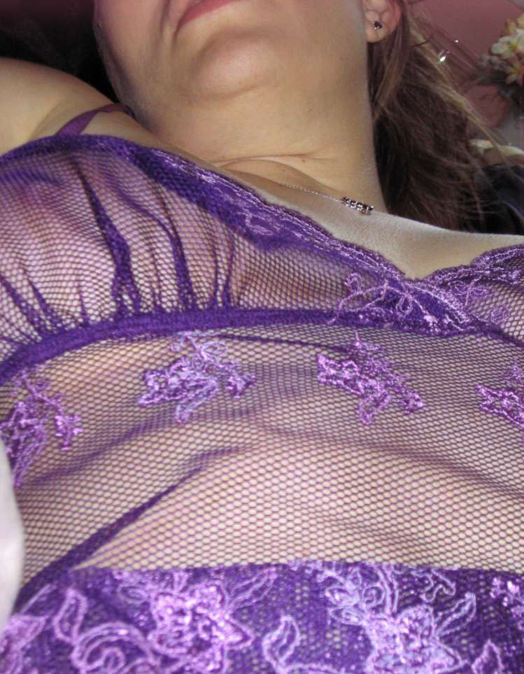 Pictures of a sultry MILF in her purple lingerie #75460007