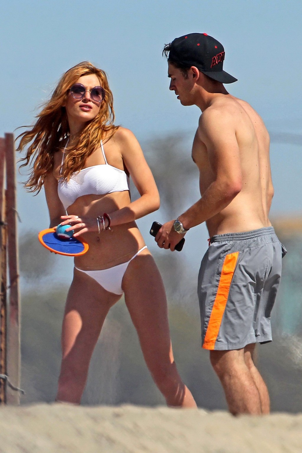 Bella Thorne showing off her bikini body on a beach #75164744