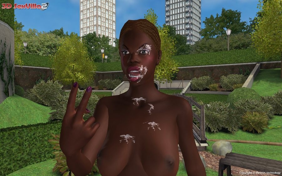 Animated black babe fucked outdoors in a park #69478991
