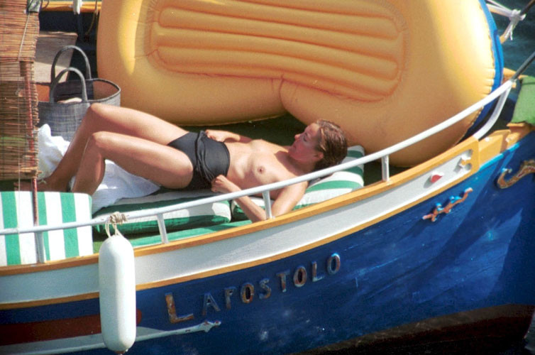 Carole Bouquet showing her nice big tits on boat #75409016