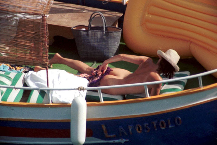 Carole Bouquet showing her nice big tits on boat #75409025