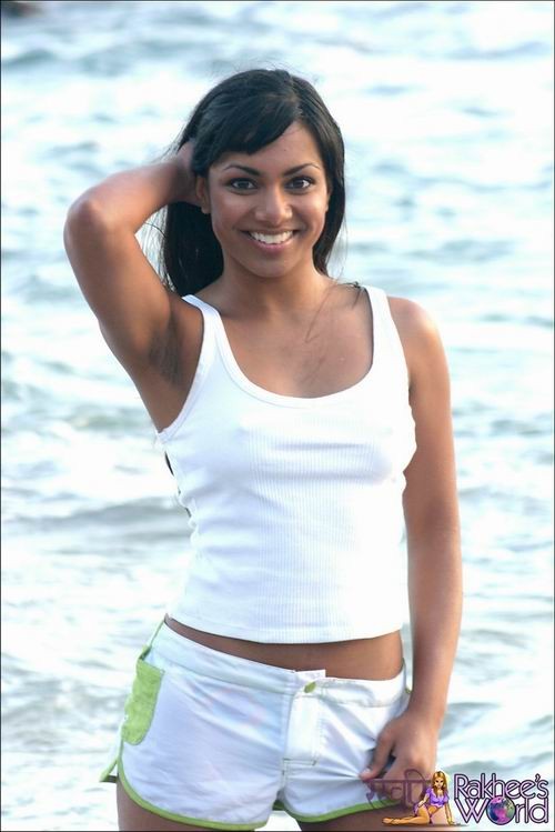 Indian babe posing at the beach #72321087