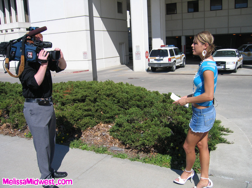 Melissa Midwest fox news and posing by a cruiser #67556539