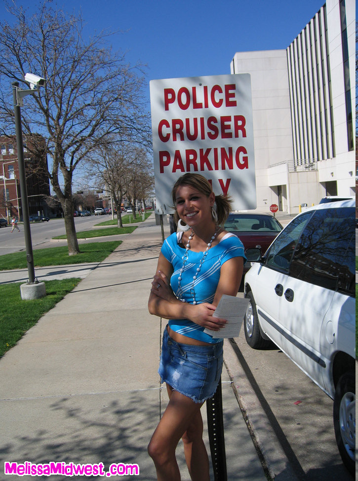 Melissa Midwest fox news and posing by a cruiser #67556549