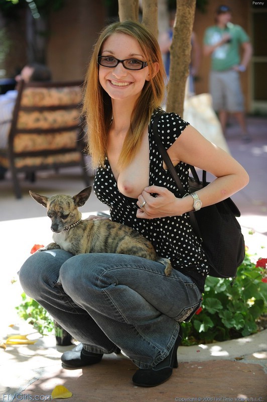 Thin Babe In Glasses In Public #78623395