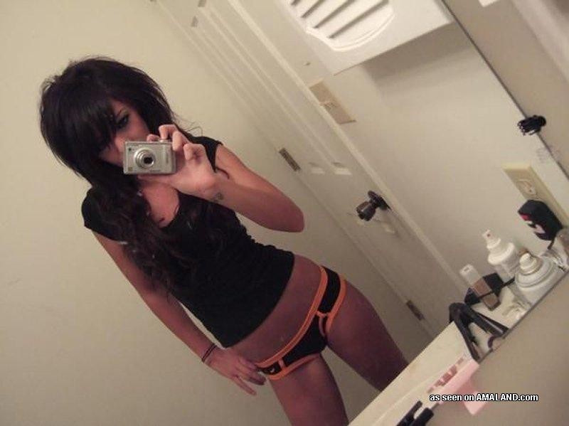 Hot amateur kinky emo babe's sexy selfpics #75700376