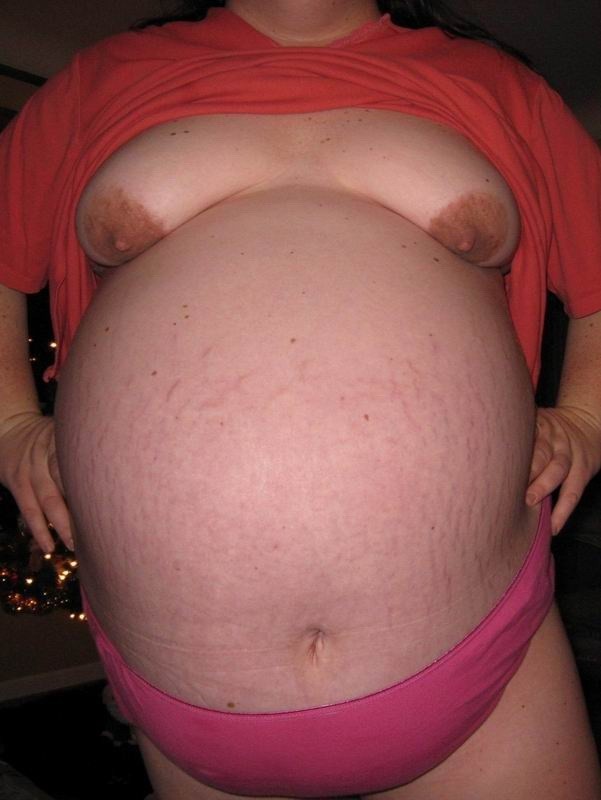 Fat ladies showing their huge bellies #75492846