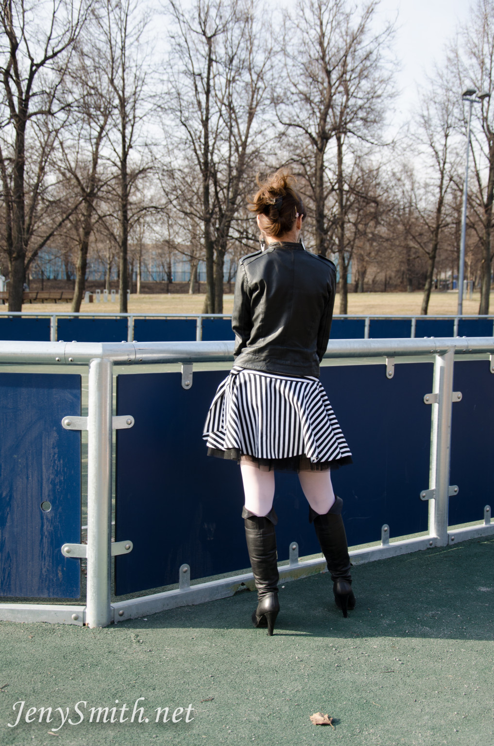 Flashing stockings in a public park #72504137