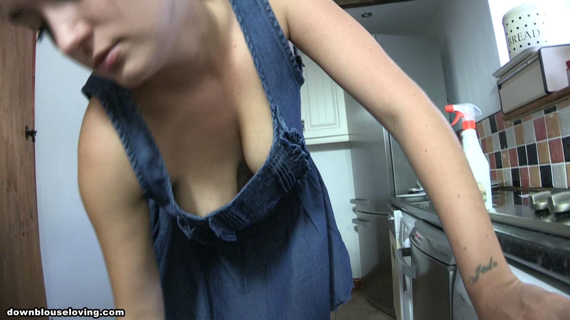 Downshirt cleavage shots #75603326