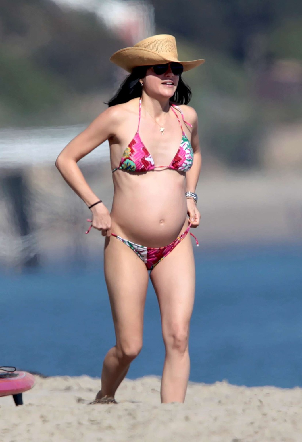 Selma Blair pregnant wearing bikini at the beach in Malibu #75318240