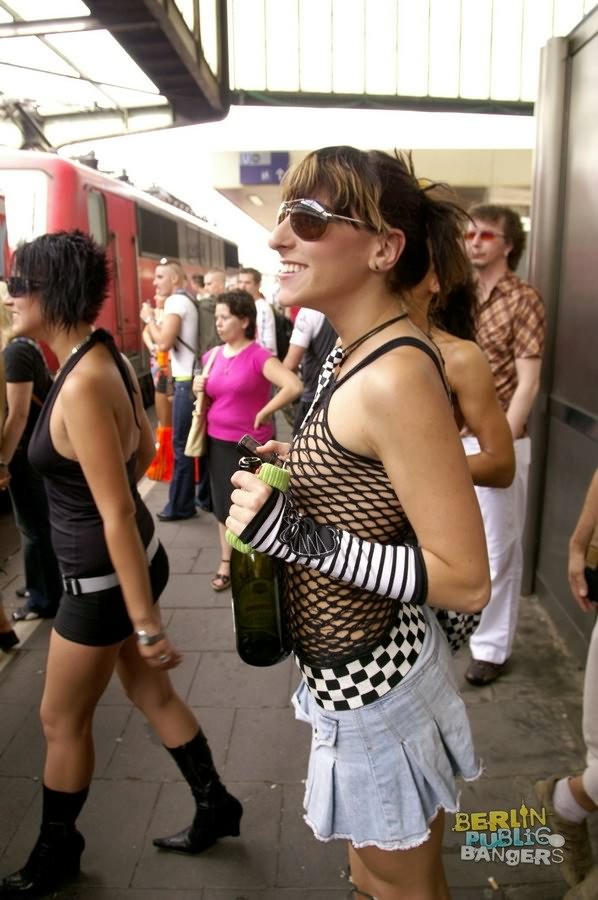 German amateur sluts getting nasty on public and teasing outside #76738363