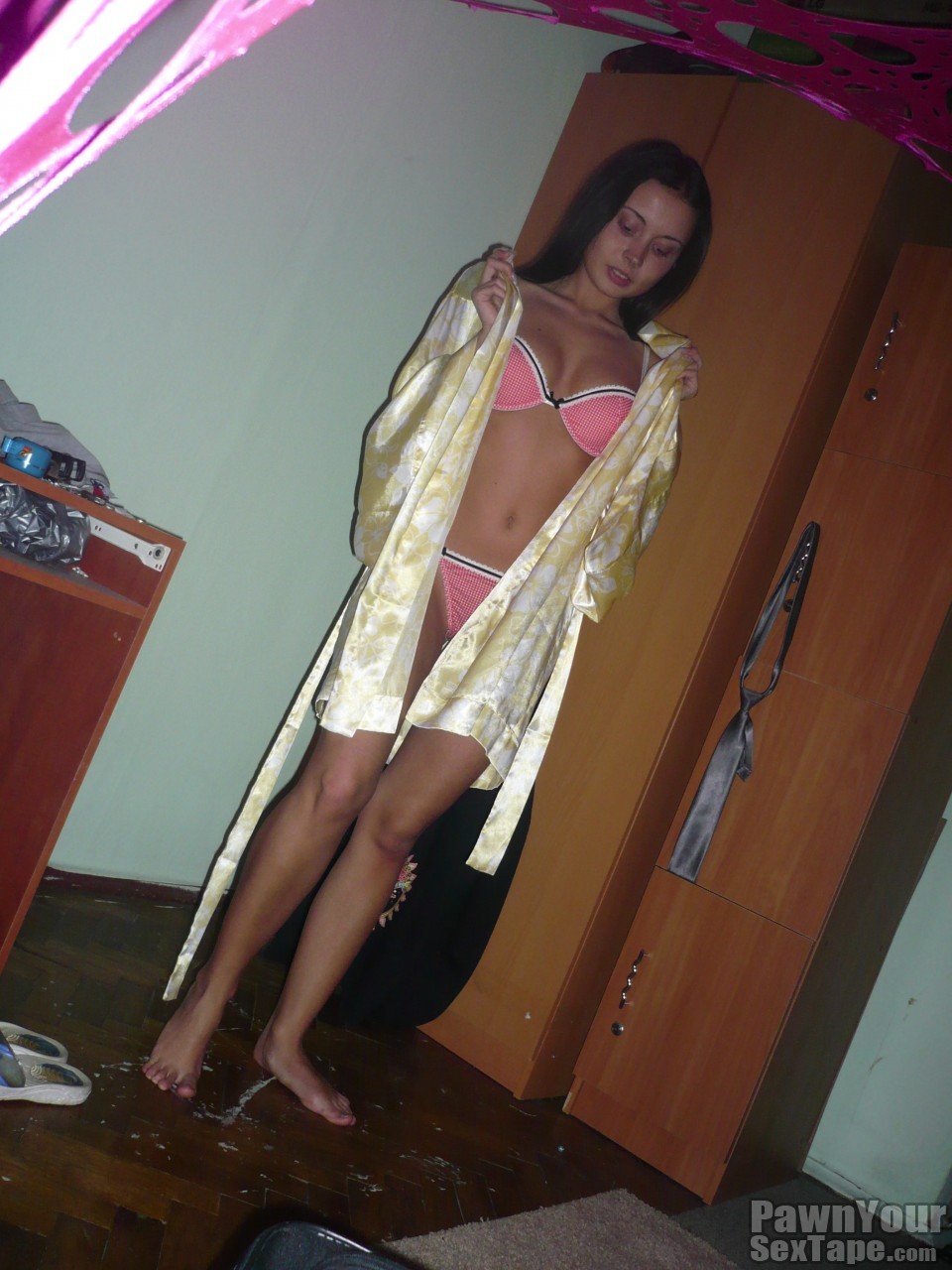Cute 18 y.o. Sandra gets naked for her BF as he snaps hot naked home pics of her #79350812