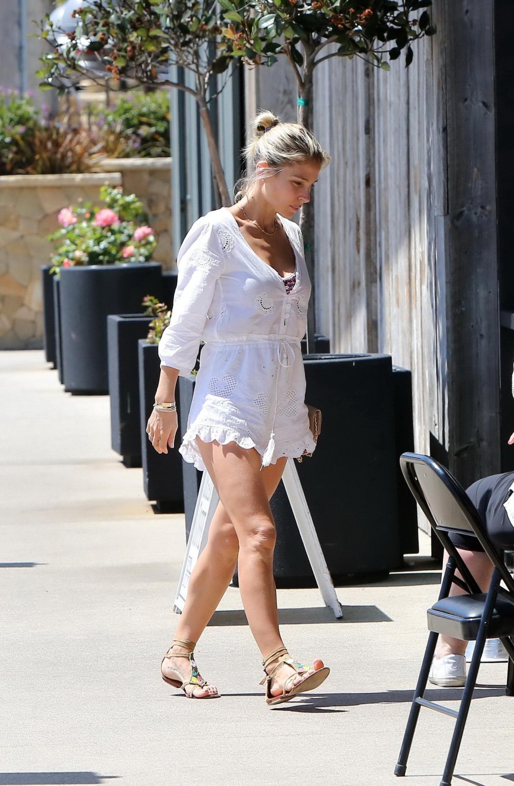 Elsa Pataky leggy  cleavy wearing a romper suit out for shopping #75156205