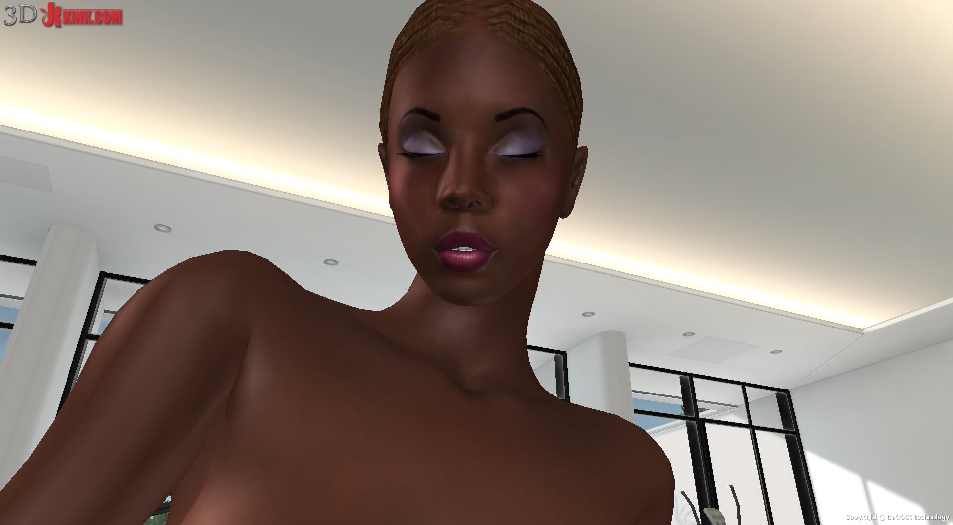 Interracial lesbian sex created in virtual fetish 3d sex game! #69359465