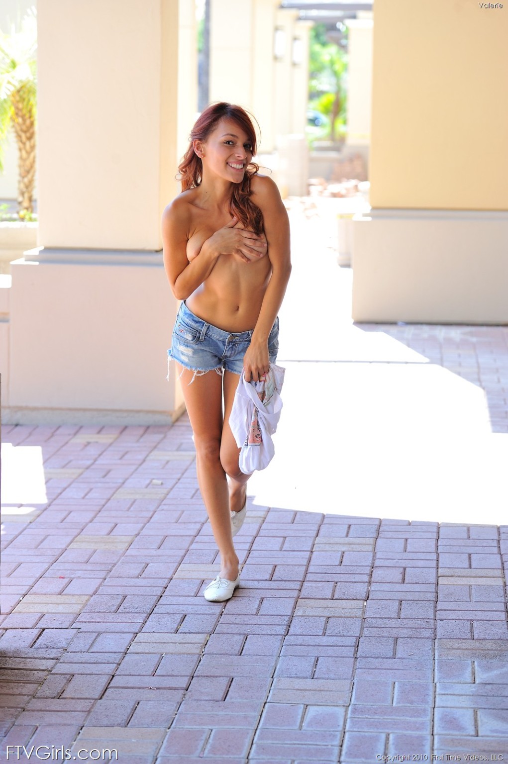 Skinny Girl Goes For Jog In Public Completely Naked On Dare #72651537