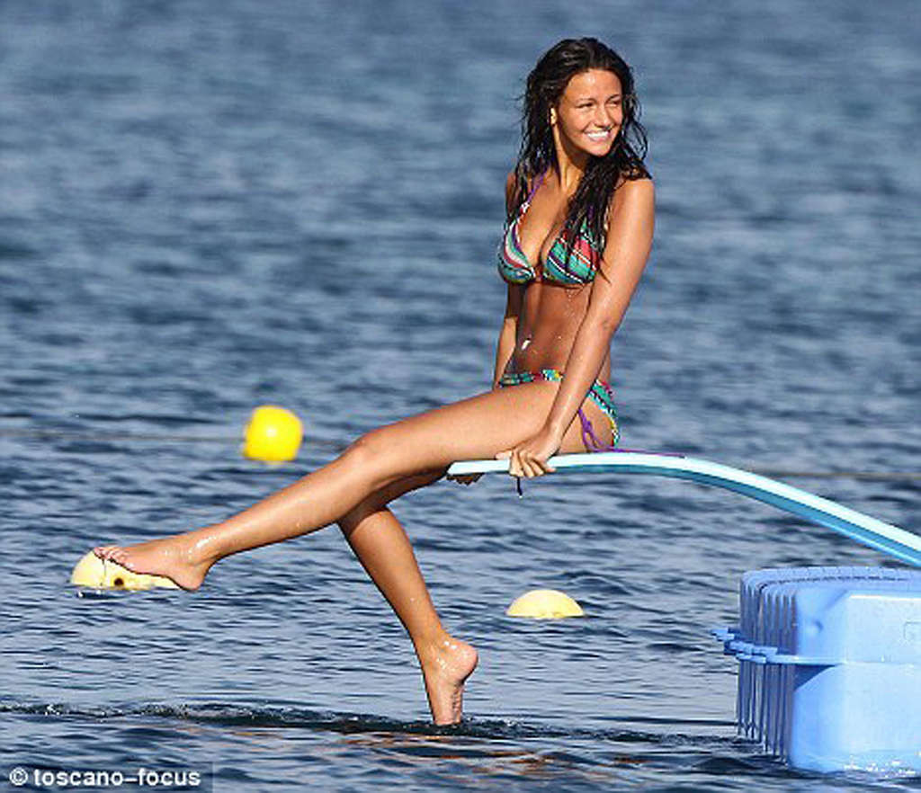 Michelle Keegan exposing her sexy body and hot ass in bikini on beach #75326260