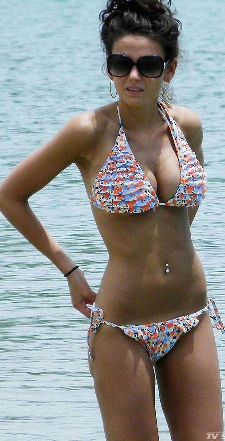 Michelle Keegan exposing her sexy body and hot ass in bikini on beach #75326285