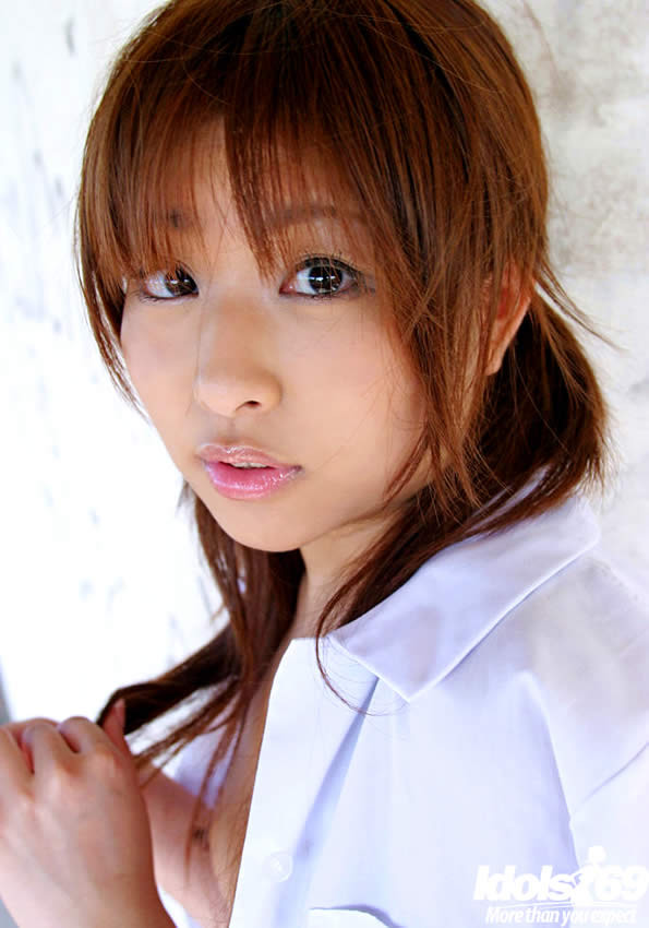Cute japanese girl in a school uniform #69944400